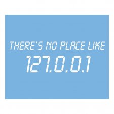 Maglietta “there's no place like 127.0.0.1”